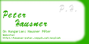 peter hausner business card